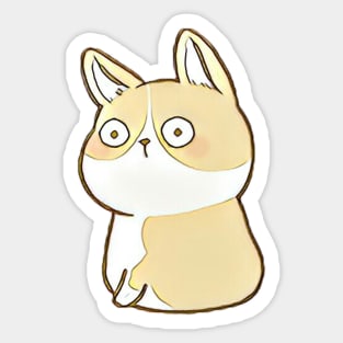 Perplexed Pup Sticker